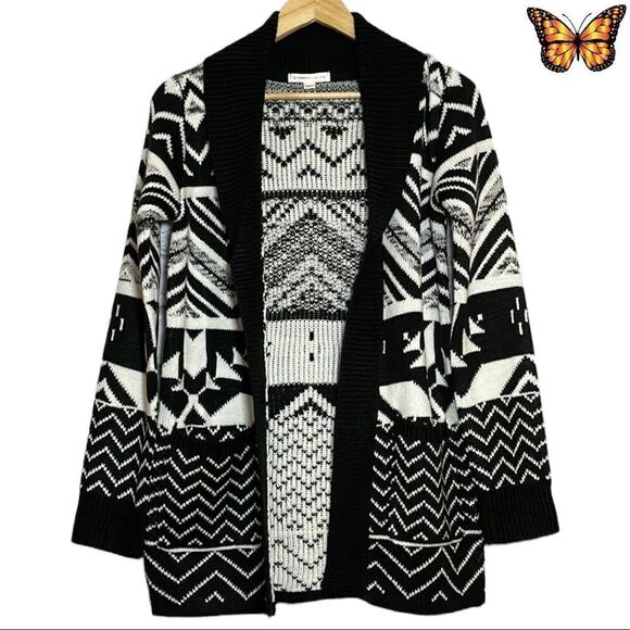 WAREHOUSE One Geometric Long Sleeve Cardigan Size Extra Small - Picture 2 of 16